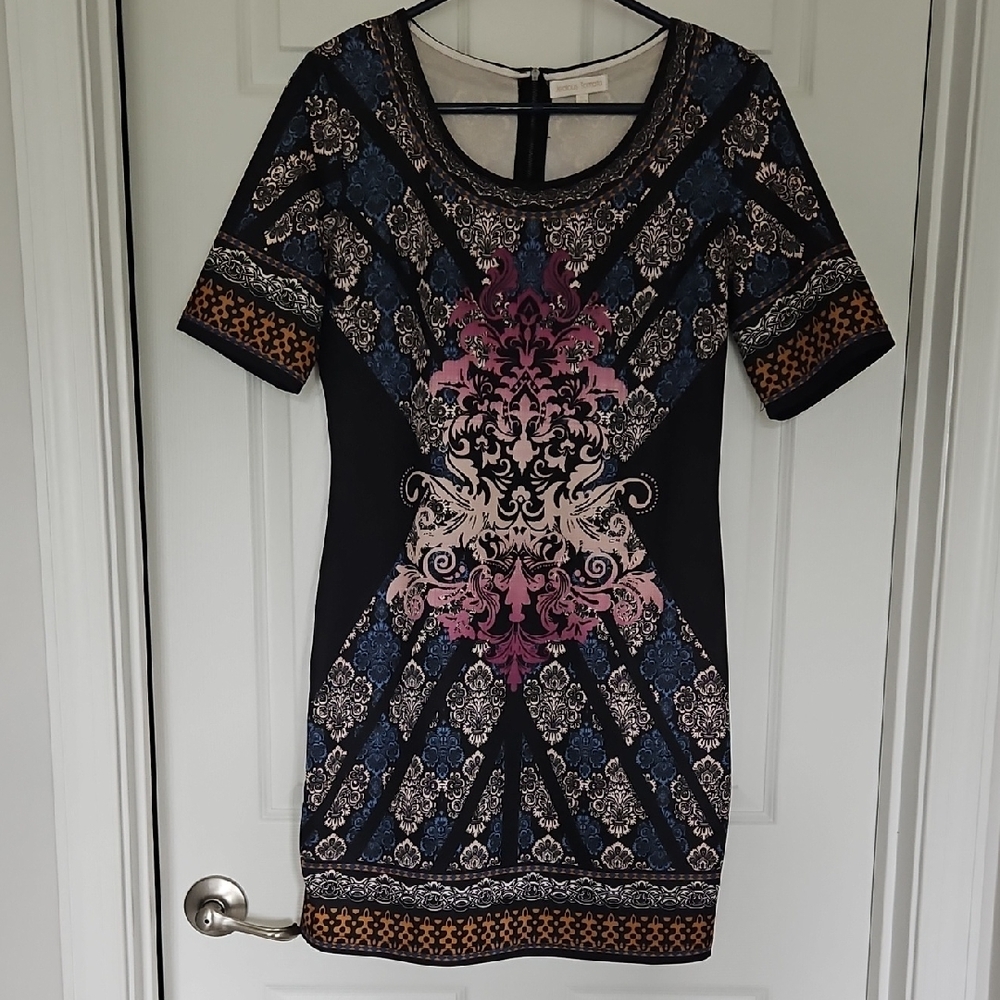 Jealous Tomato Black Dress with Vibrant Patterns